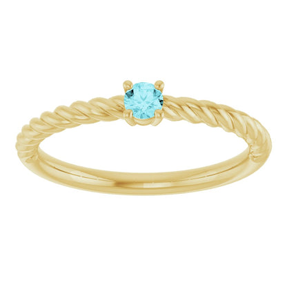 Summer Solitaire Rope Ring
