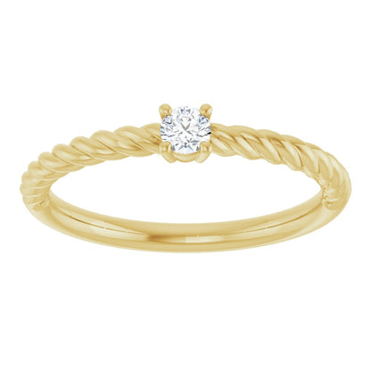 Summer Solitaire Rope Ring