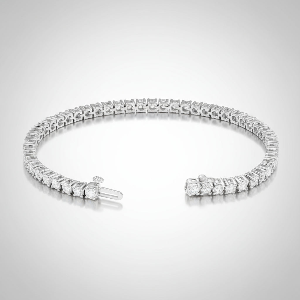 Diamond bracelet on a white background