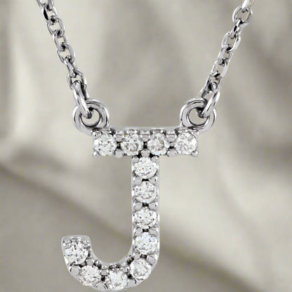 Diamond "J" Pendant