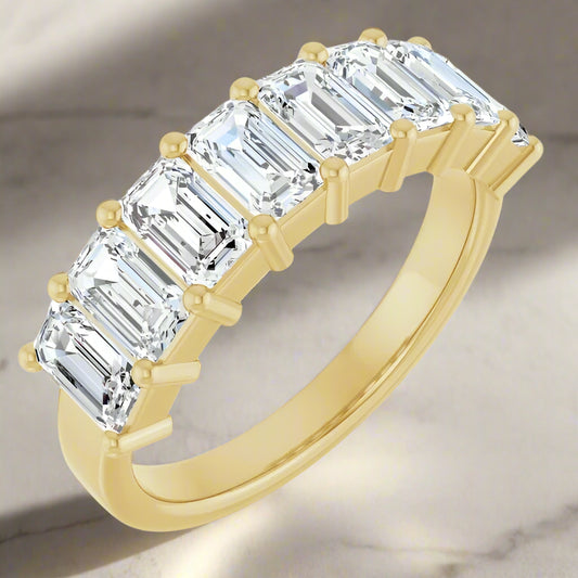 Emerald Cut Wedding Band