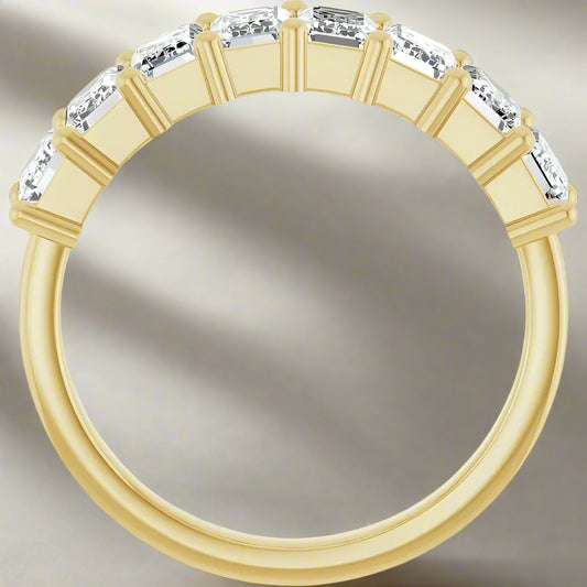 Emerald Cut Wedding Band