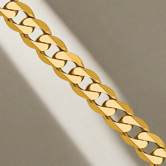 Flat Beveled Curb Link Chain