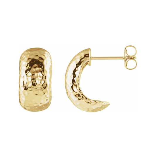 Hammered Hoop Earrings