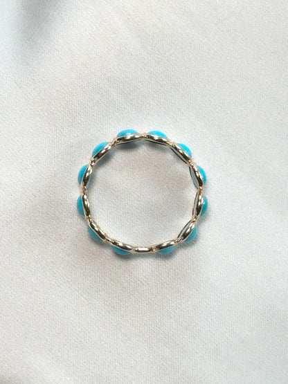 Turquoise Drops of Color Ring