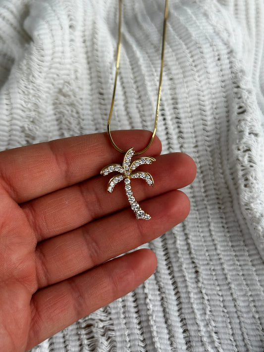 Diamond Palm Tree Necklace