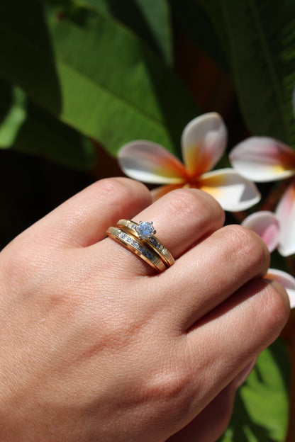14K Yellow Gold Diamond Wedding Set