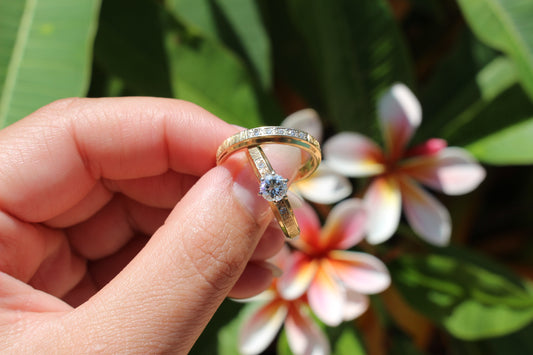 14K Yellow Gold Diamond Wedding Set