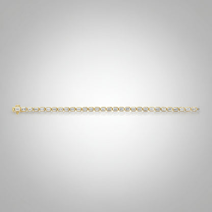 Gold diamond bracelet on a white background