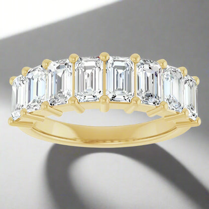 Emerald Cut Wedding Band