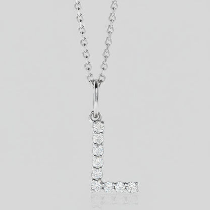 Letter "L" Diamond Pendant