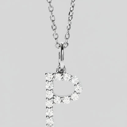 Letter "P" Diamond Pendant