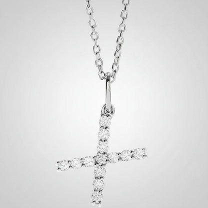Letter "X" Lab Grown Diamond Initial Pendant 14K White Gold
