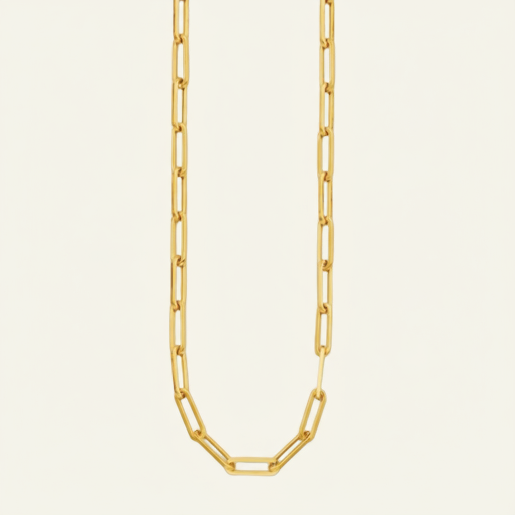 Paper Clip Chain Yellow Gold