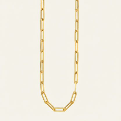 Paper Clip Chain Yellow Gold
