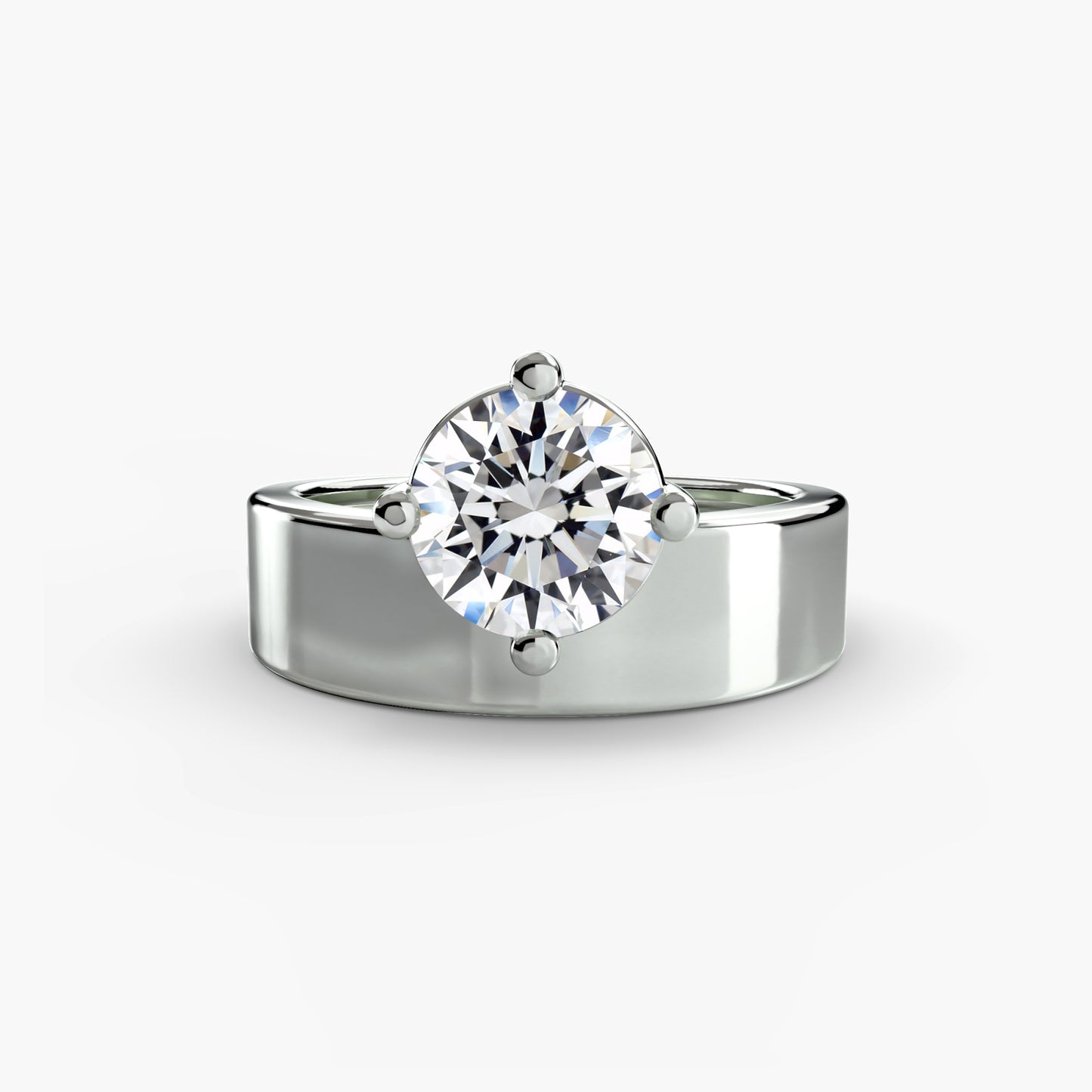 Drew Wide Band Engagement Ring