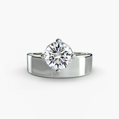 Drew Wide Band Engagement Ring