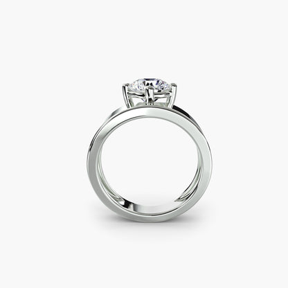 Drew Wide Band Engagement Ring