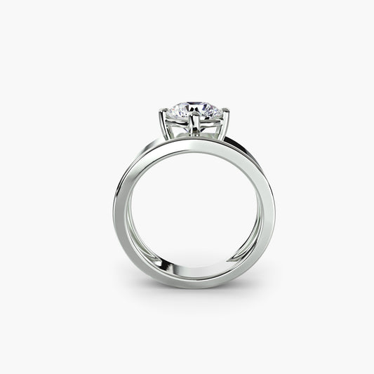 Drew Wide Band Engagement Ring