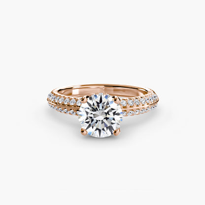 Lavinia Solitaire with Pavé Sides