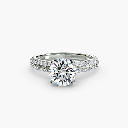Lavinia Solitaire with Pavé Sides