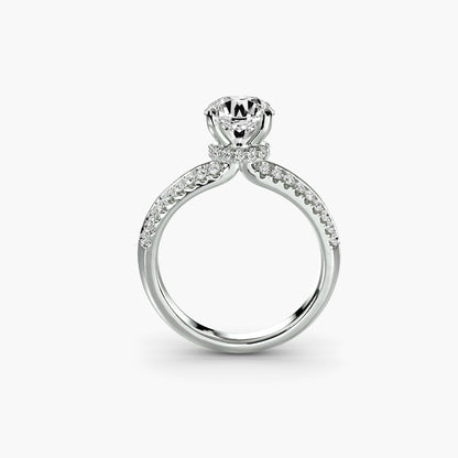 Lavinia Solitaire with Pavé Sides