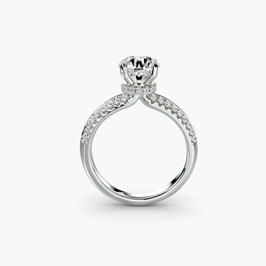 Lavinia Solitaire with Pavé Sides