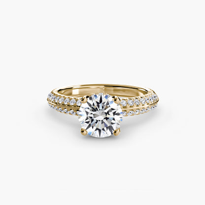 Lavinia Solitaire with Pavé Sides