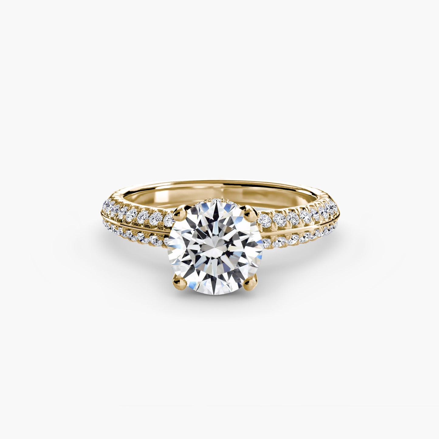 Lavinia Solitaire with Pavé Sides
