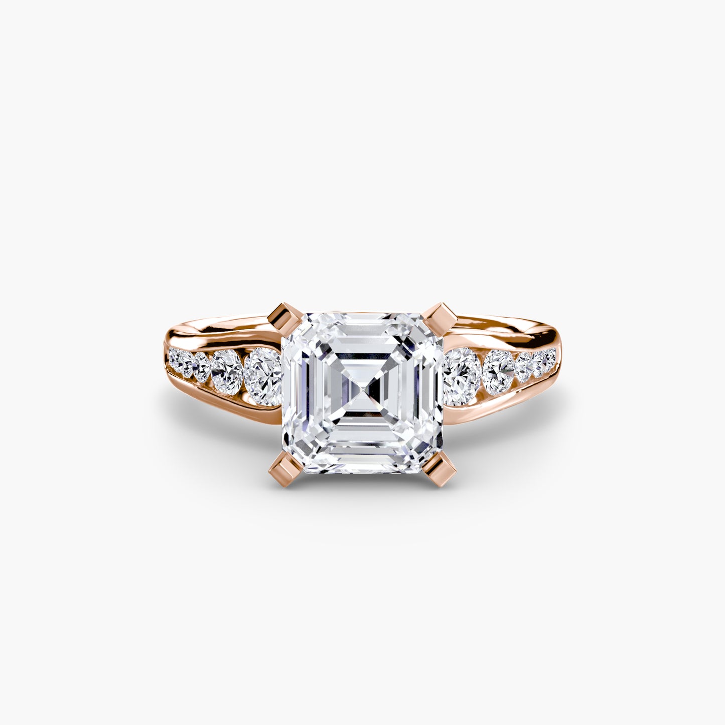 Becky Solitaire with Pavé Sides