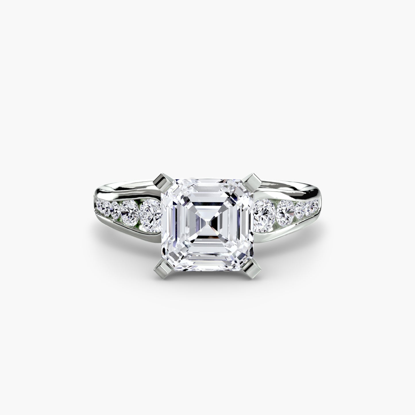 Becky Solitaire with Pavé Sides