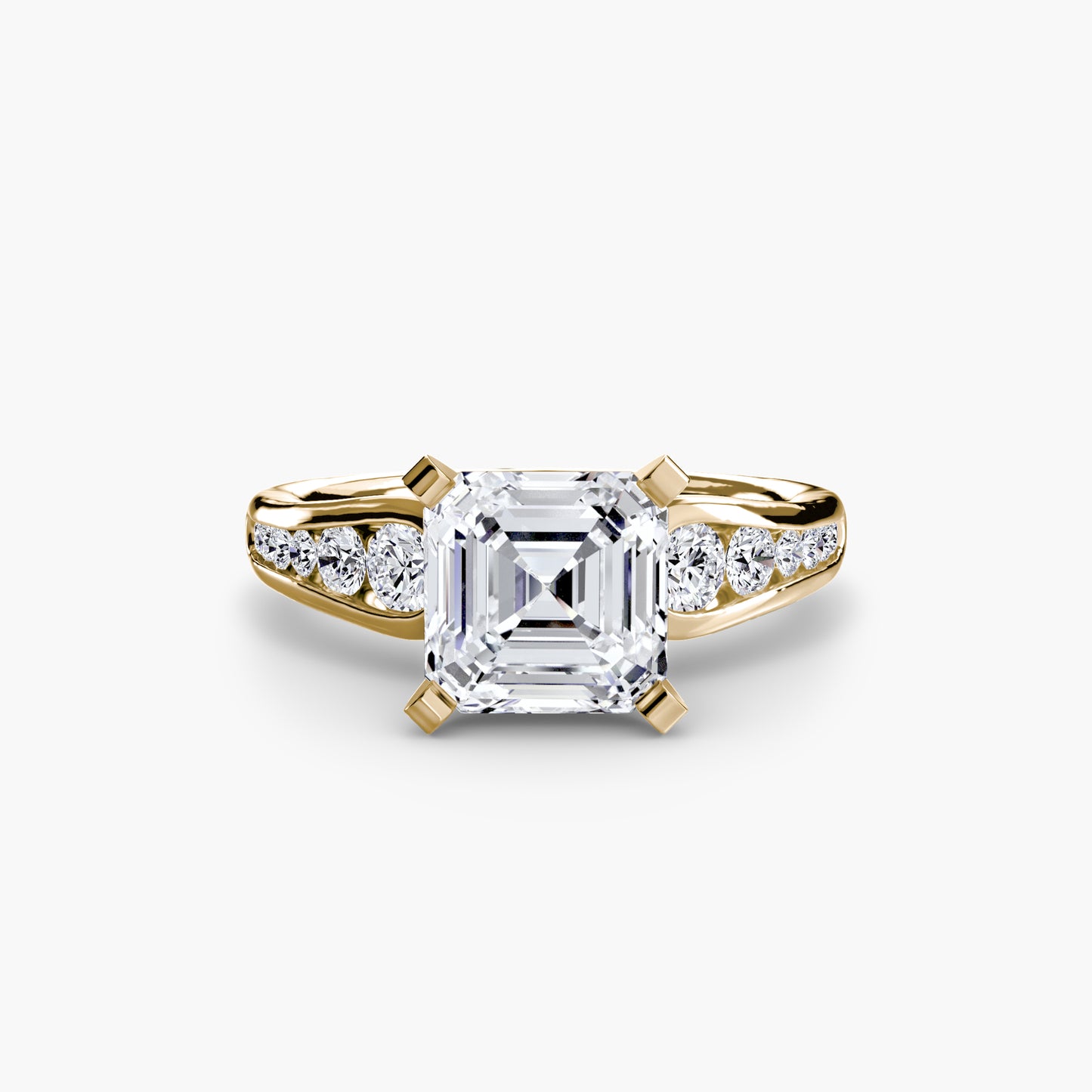 Becky Solitaire with Pavé Sides