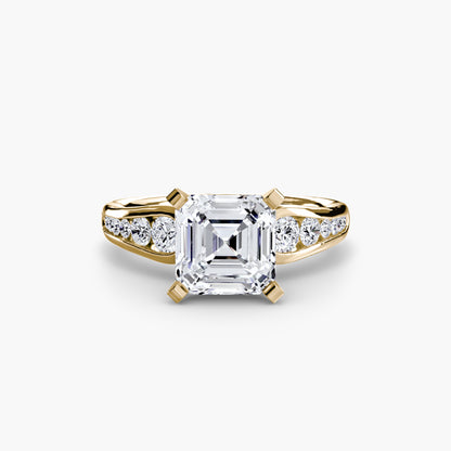 Becky Solitaire with Pavé Sides