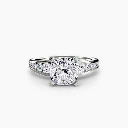 Becky Solitaire with Pavé Sides