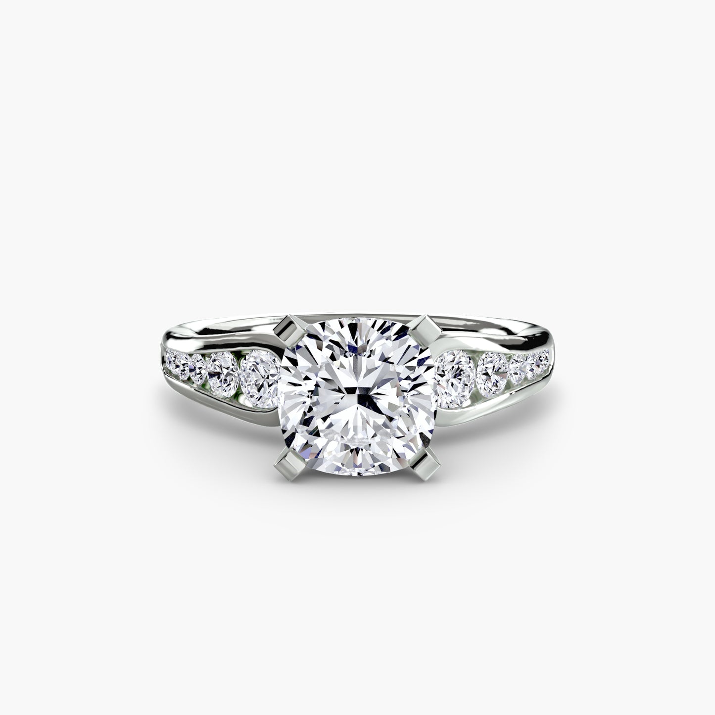 Becky Solitaire with Pavé Sides