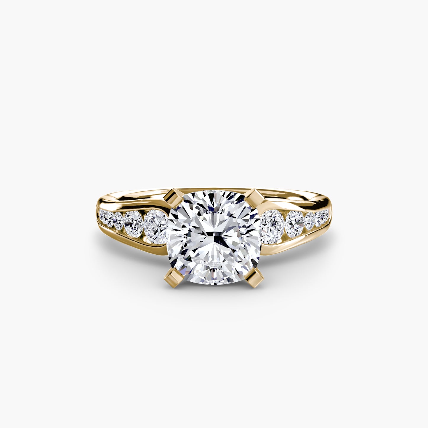 Becky Solitaire with Pavé Sides
