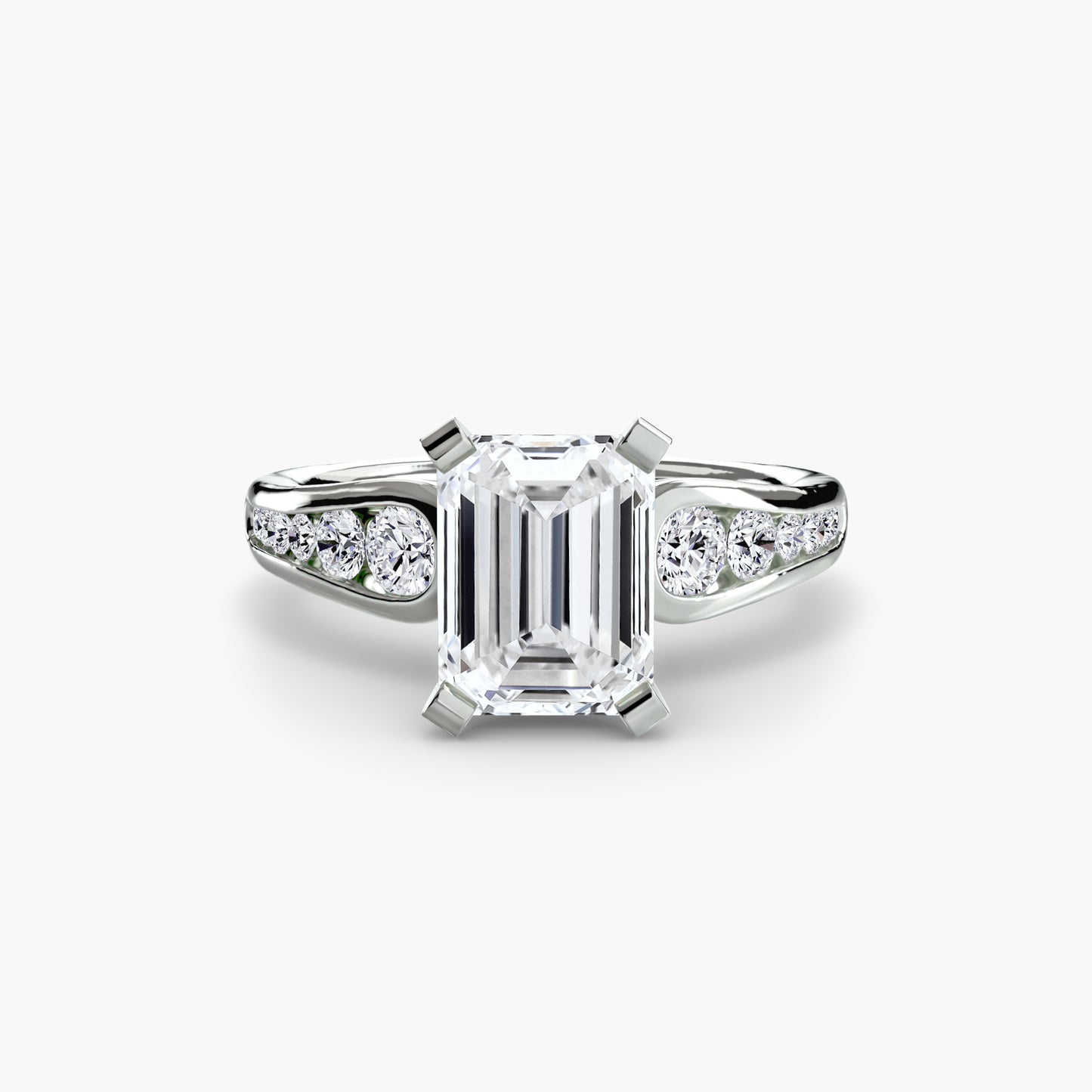 Becky Solitaire with Pavé Sides