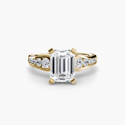 Becky Solitaire with Pavé Sides