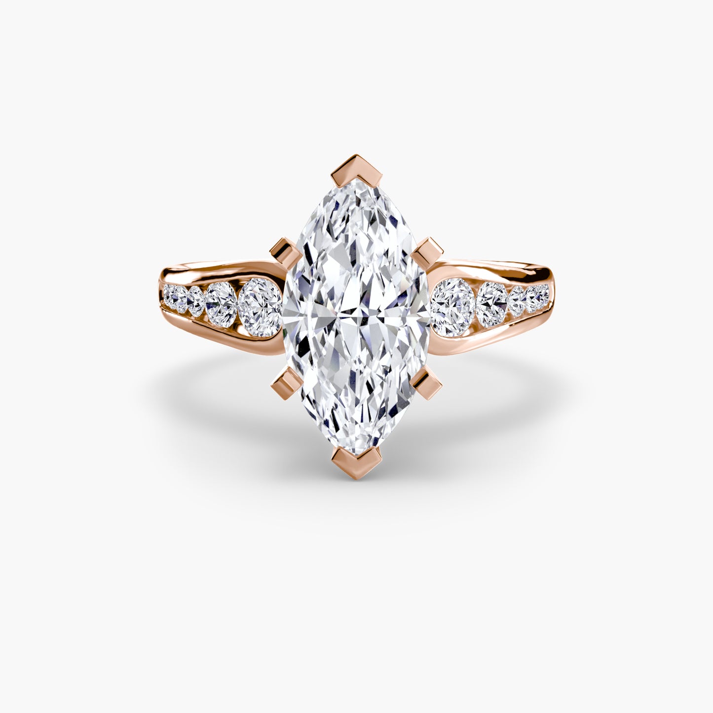 Becky Solitaire with Pavé Sides
