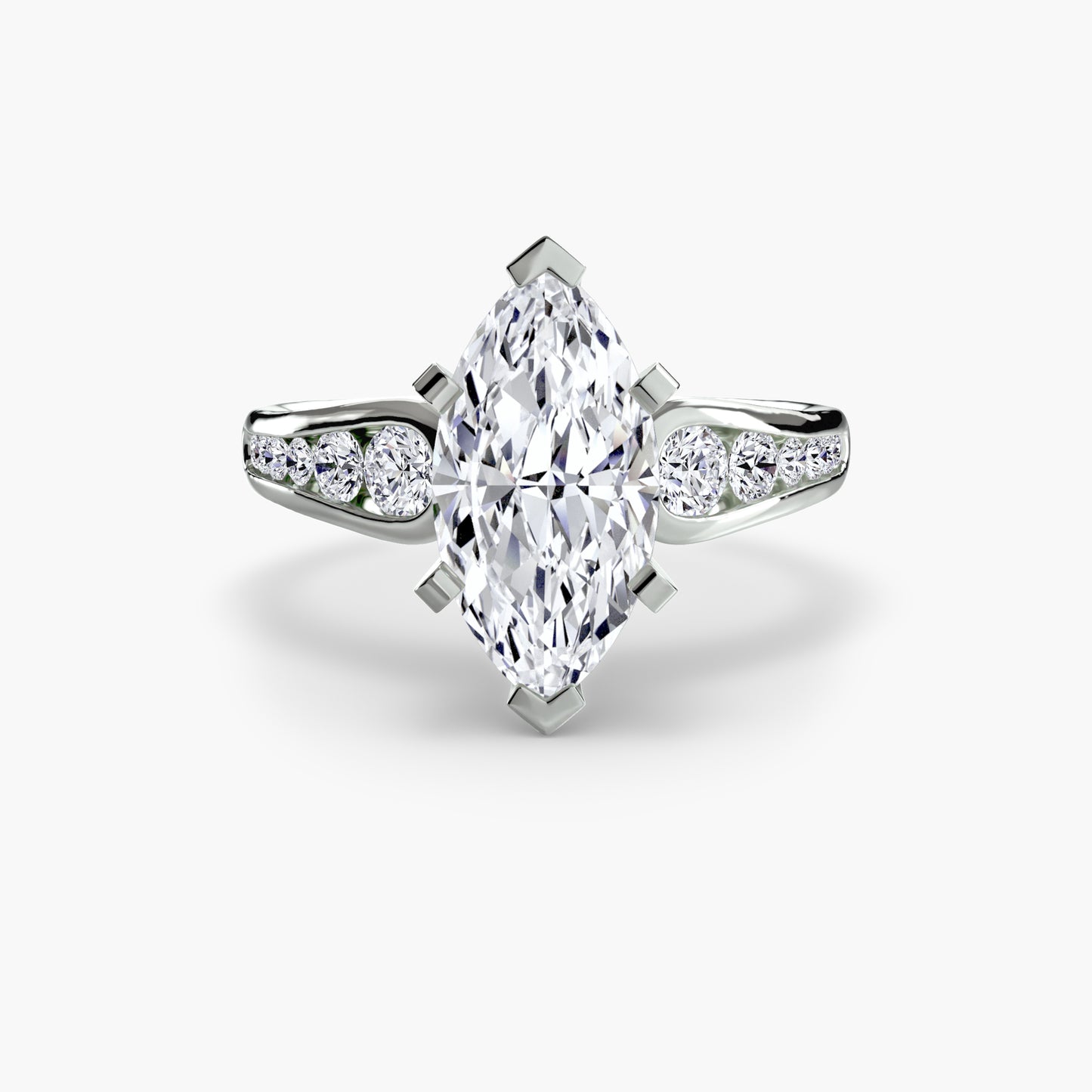Becky Solitaire with Pavé Sides
