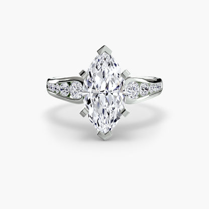 Becky Solitaire with Pavé Sides