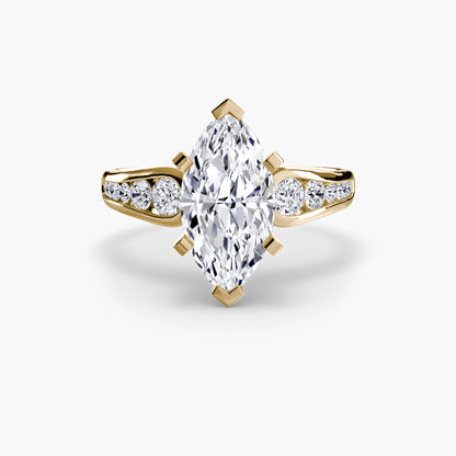 Becky Solitaire with Pavé Sides