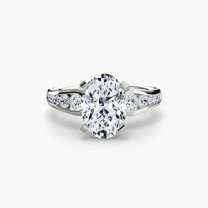 Becky Solitaire with Pavé Sides
