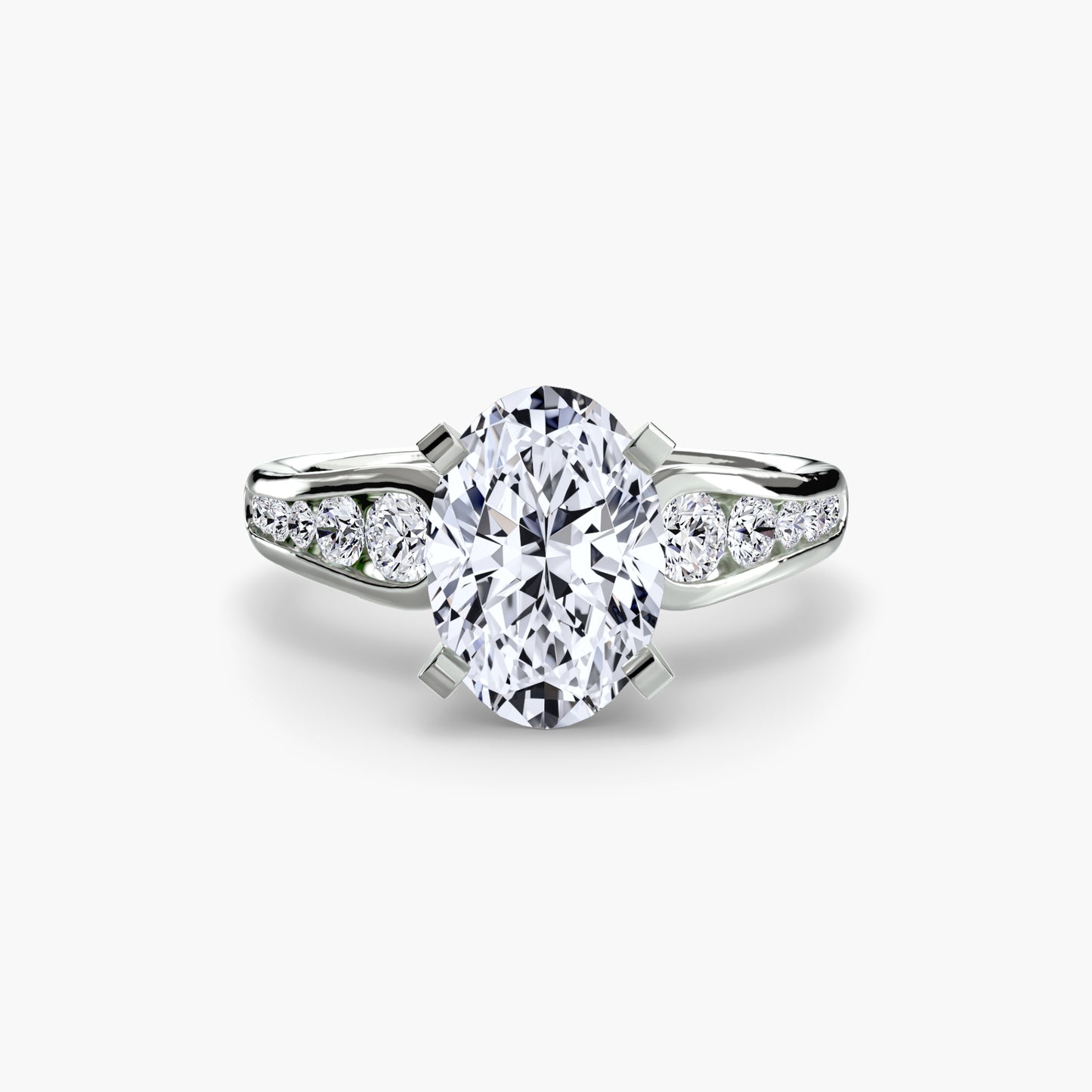 Becky Solitaire with Pavé Sides