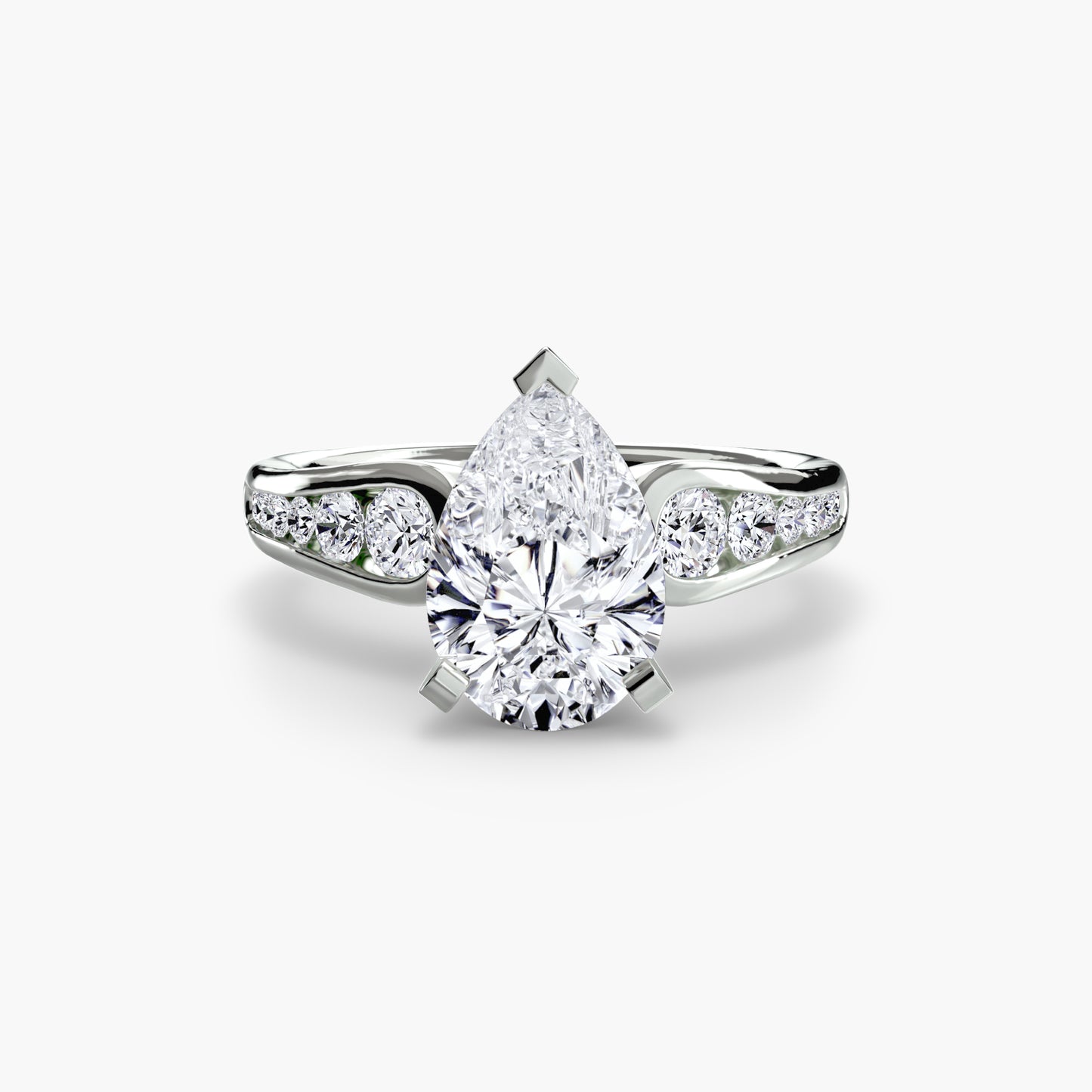 Becky Solitaire with Pavé Sides