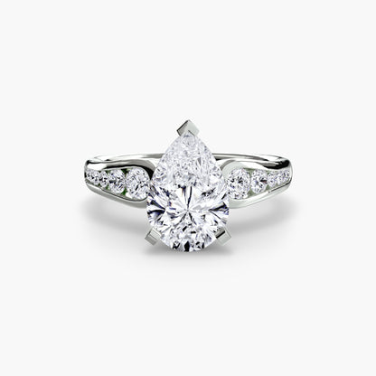 Becky Solitaire with Pavé Sides