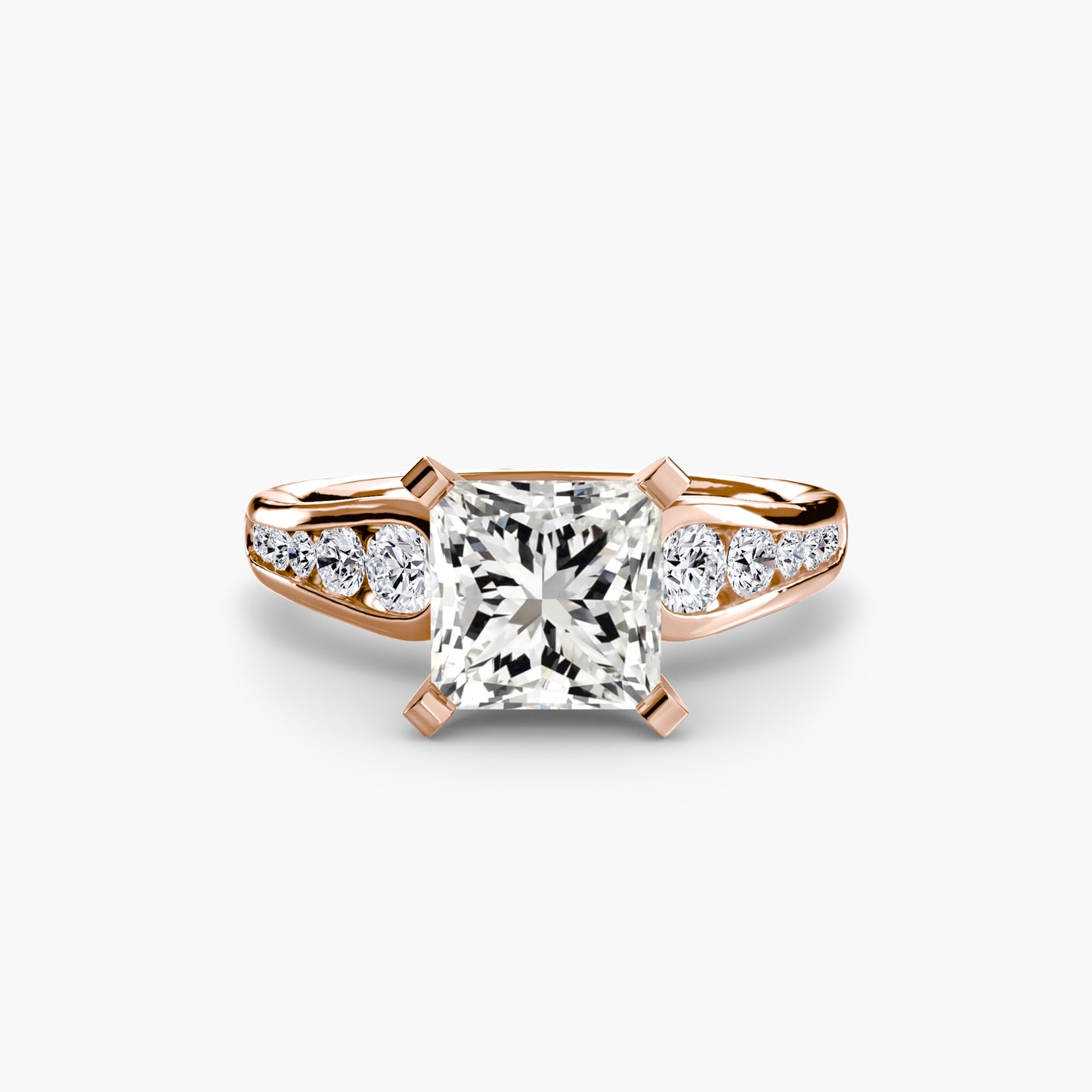 Becky Solitaire with Pavé Sides