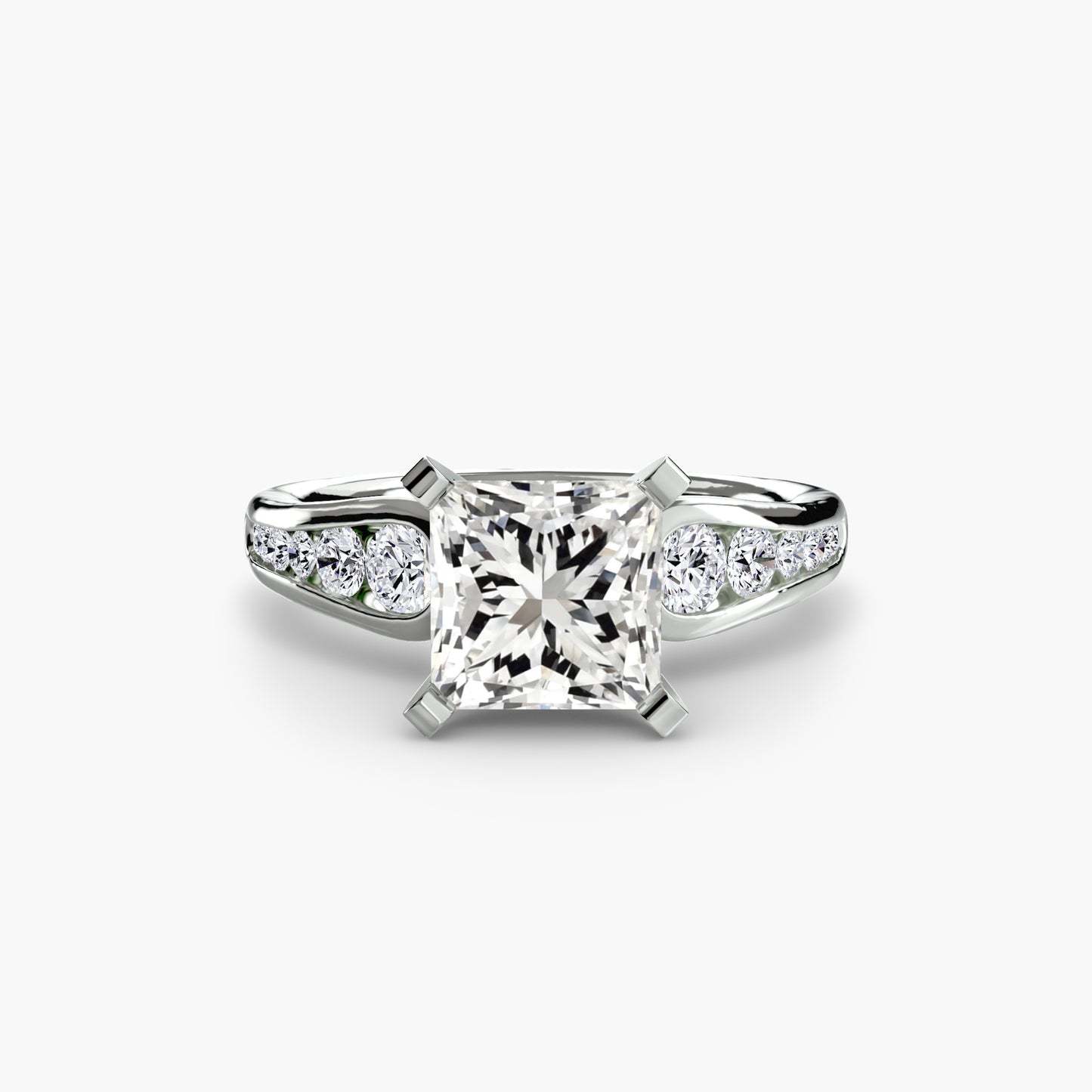 Becky Solitaire with Pavé Sides
