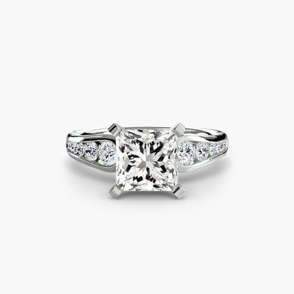 Becky Solitaire with Pavé Sides