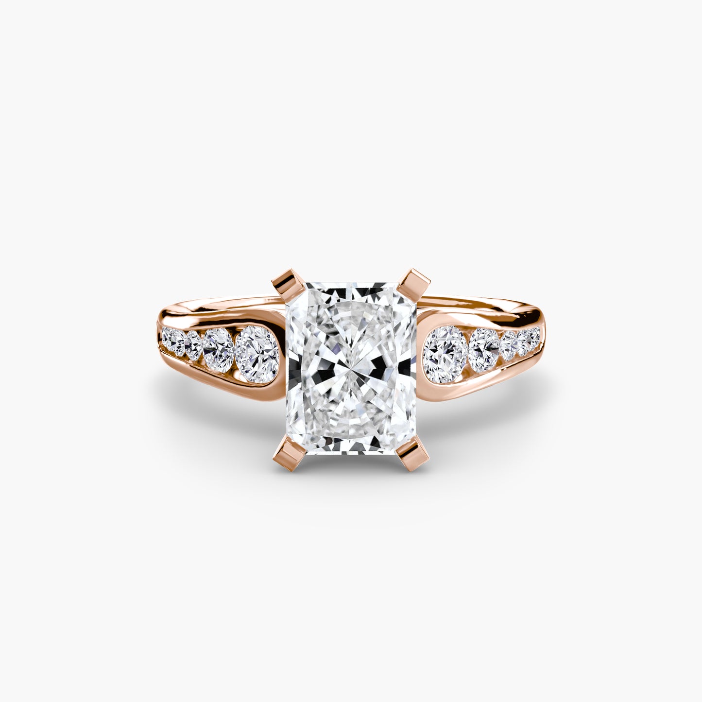 Becky Solitaire with Pavé Sides